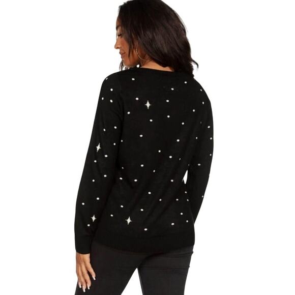 Tipsy Elves Santa Unicorn Ugly Christmas Sweater, Black Santa, Size 4XL, NWT - Picture 2 of 6